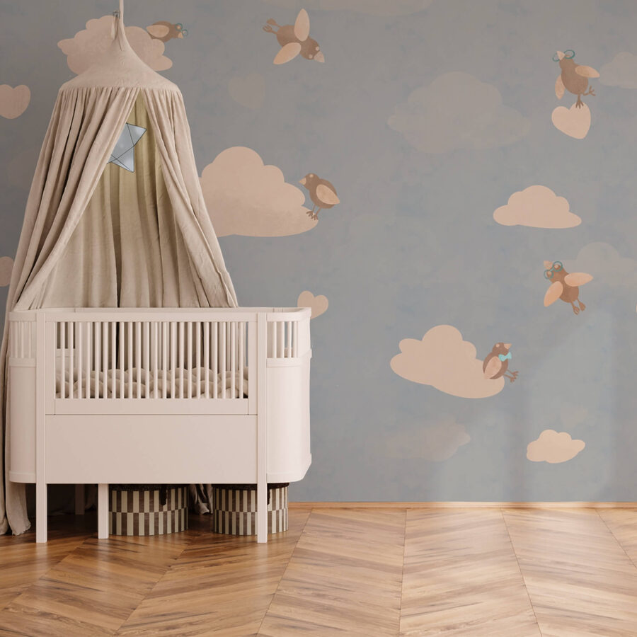 Motif d'oiseaux volant dans le ciel