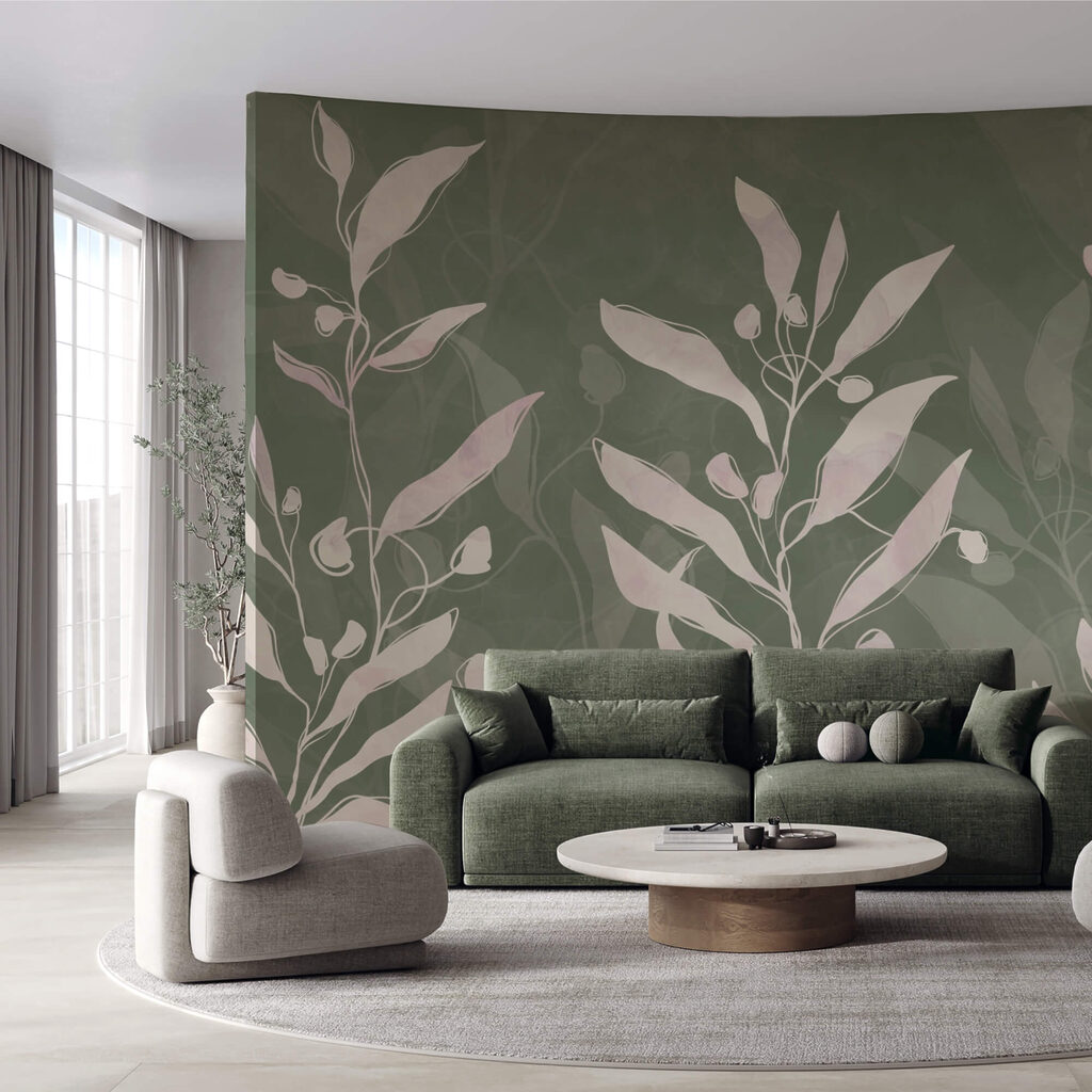 Feuilles délicates sur un arrière-plan discret Feuilles délicates sur un arrière-plan discret