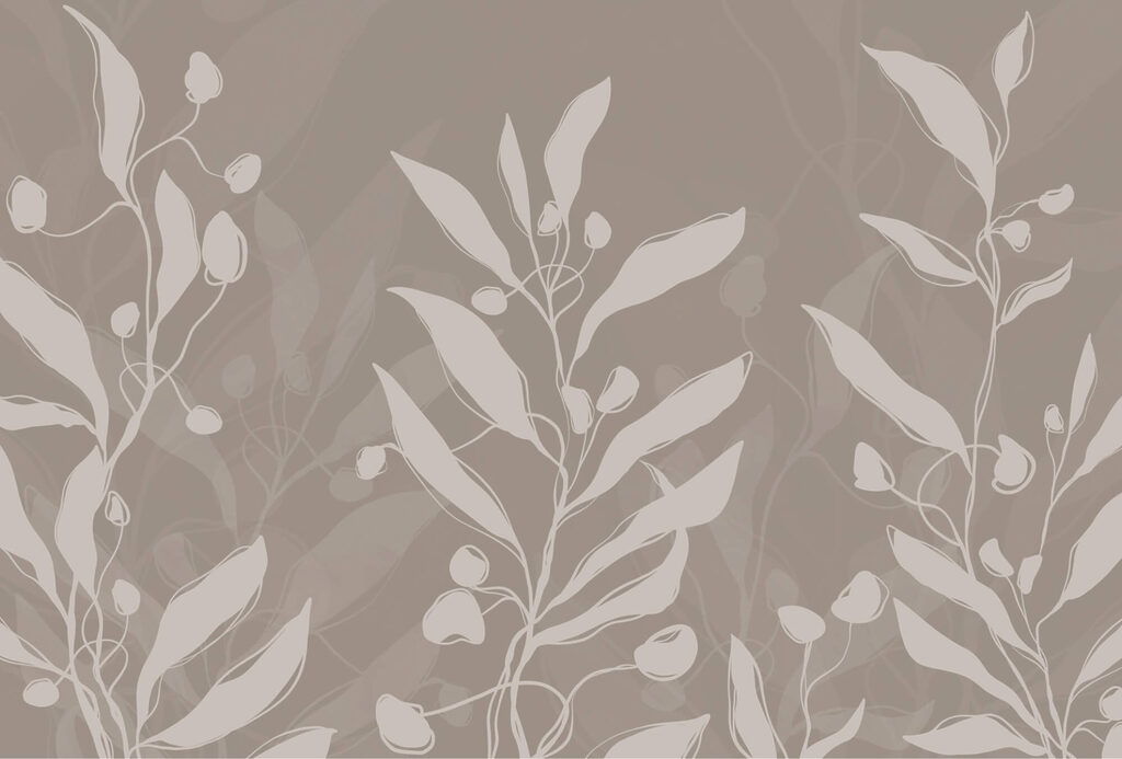 Motif botanique doux sur fond neutre Motif botanique doux sur fond neutre