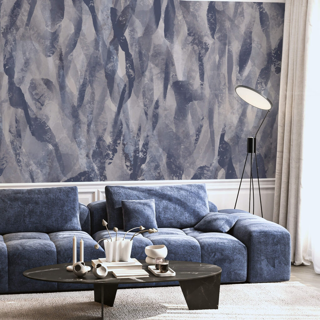 Des motifs fluides dans des tons froids