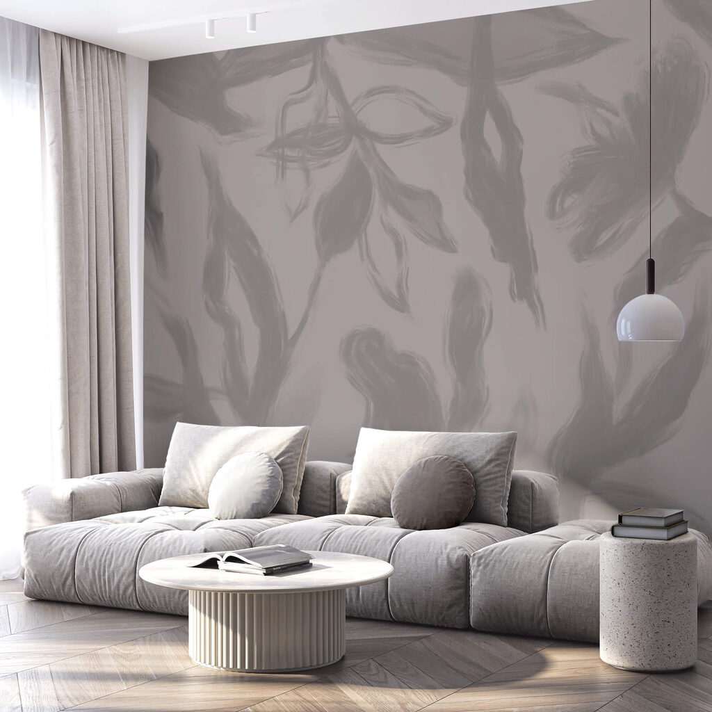 Fond gris et blanc avec des fleurs Fond gris et blanc avec des fleurs