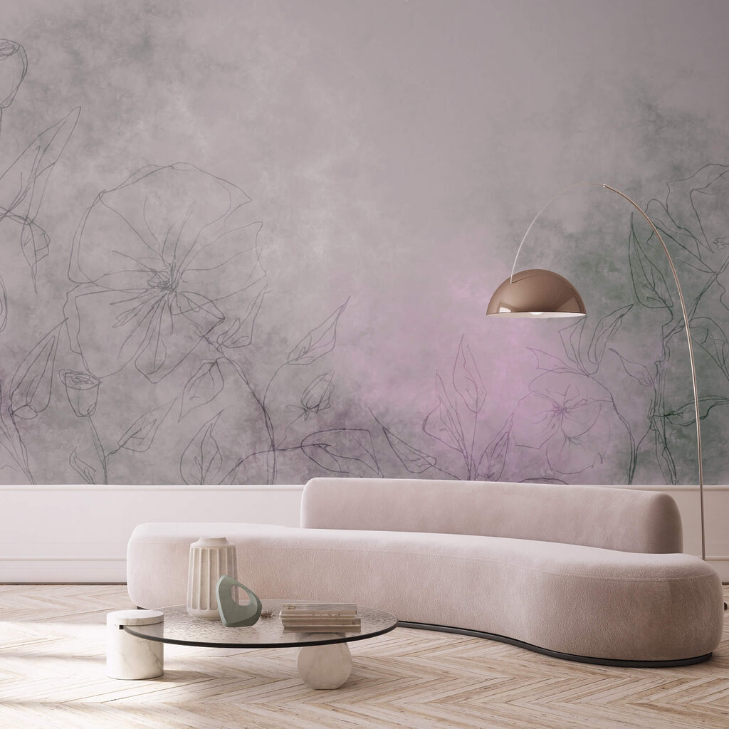 Dessin de fleurs sur une surface blanche Dessin de fleurs sur une surface blanche