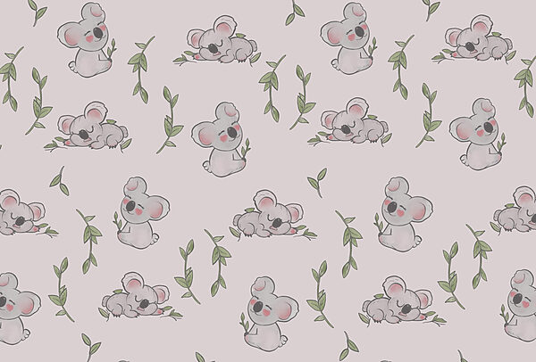Motif de koalas et de feuilles Motif de koalas et de feuilles