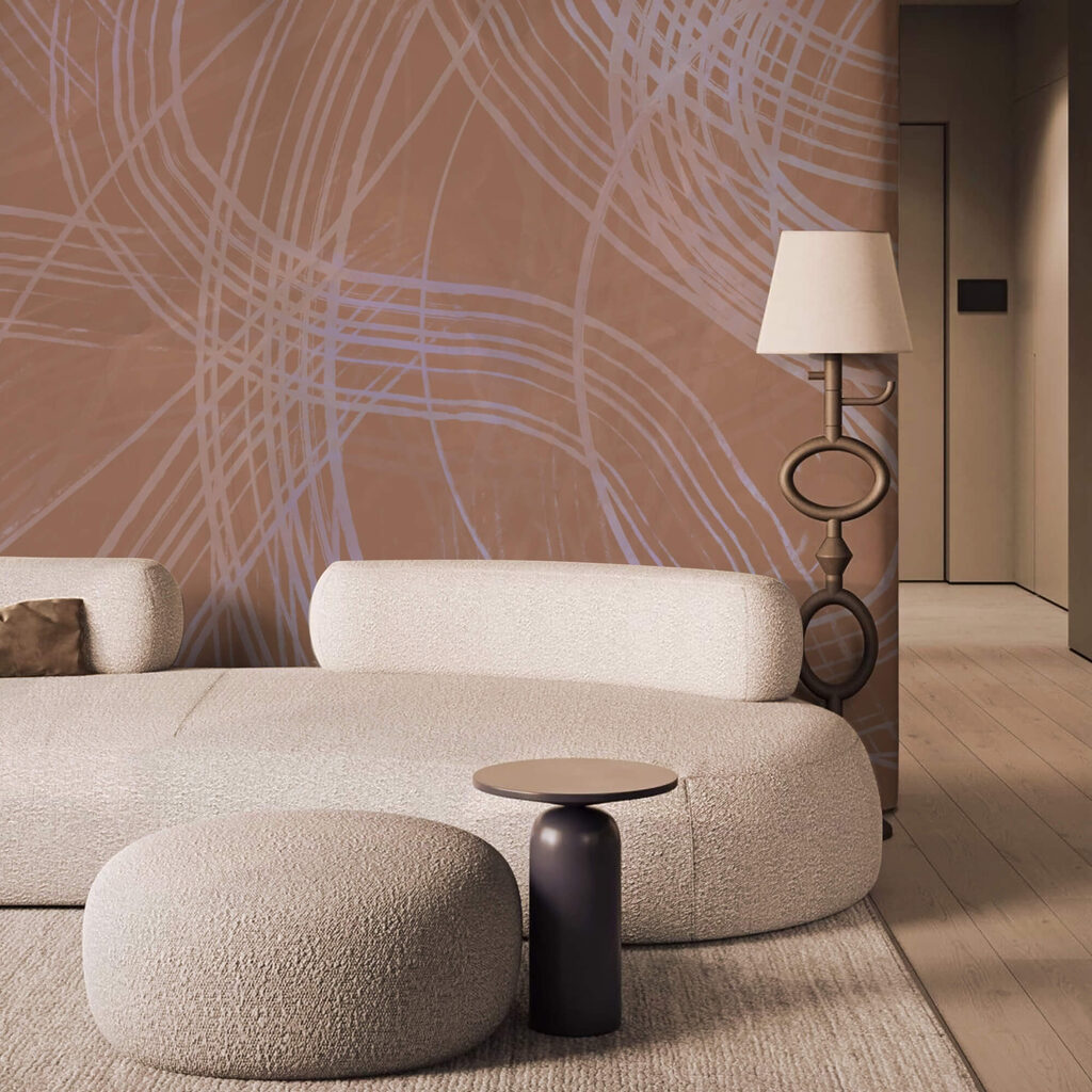 Surface brune avec des lignes blanches