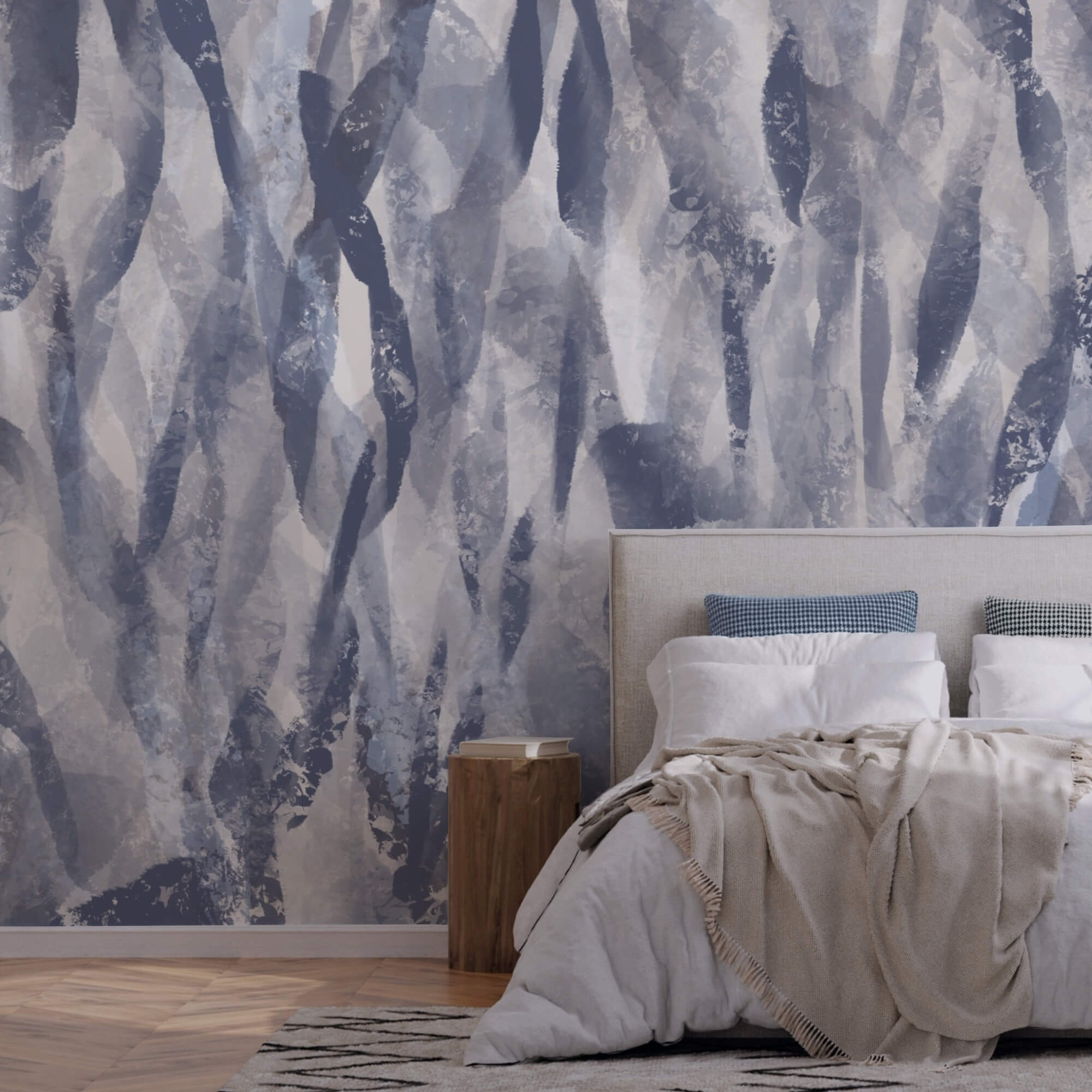 Des motifs fluides dans des tons froids