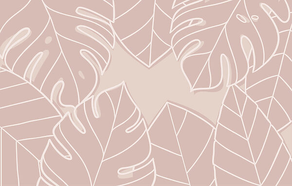 Motif de feuilles roses et blanches Motif de feuilles roses et blanches