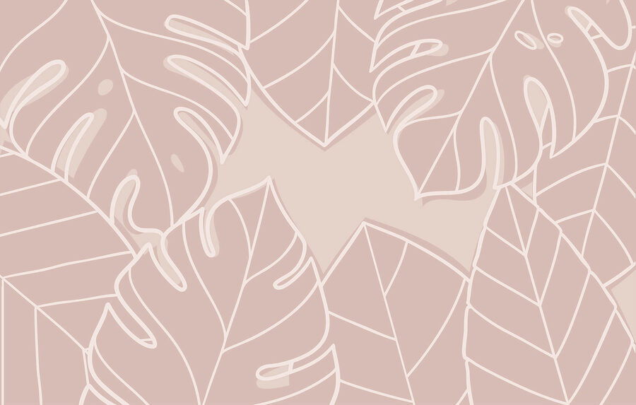 Motif de feuilles roses et blanches Motif de feuilles roses et blanches