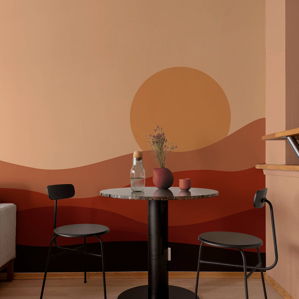 Coucher de soleil sur un désert Coucher de soleil sur un désert