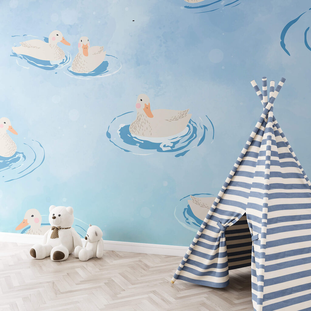 Groupe de canards nageant dans l'eau