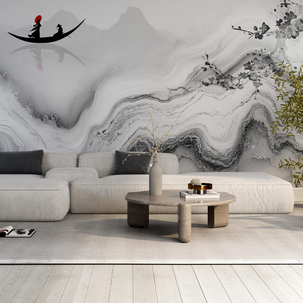 Peinture d'une femme sur un bateau