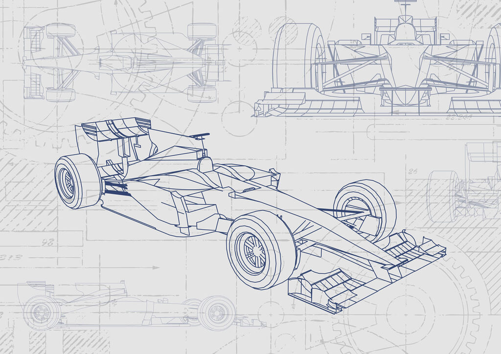 Schéma d'une voiture de course Schéma d'une voiture de course