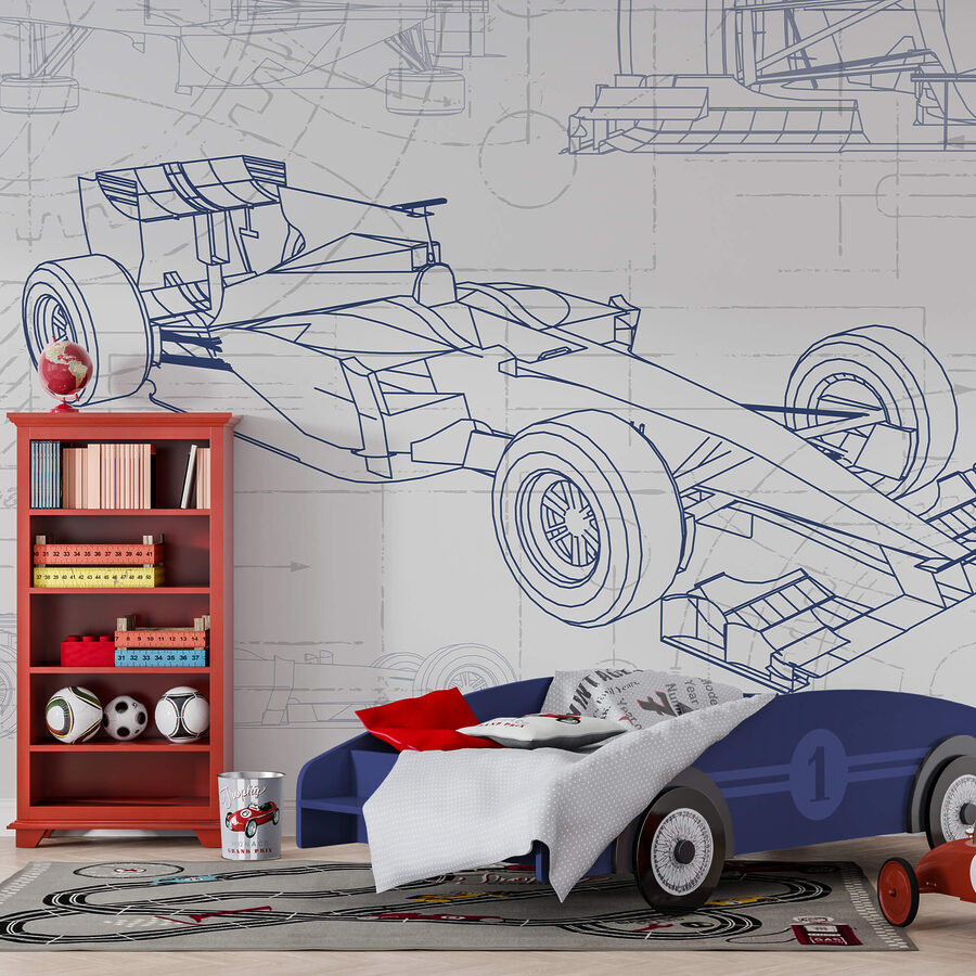 Schéma d'une voiture de course