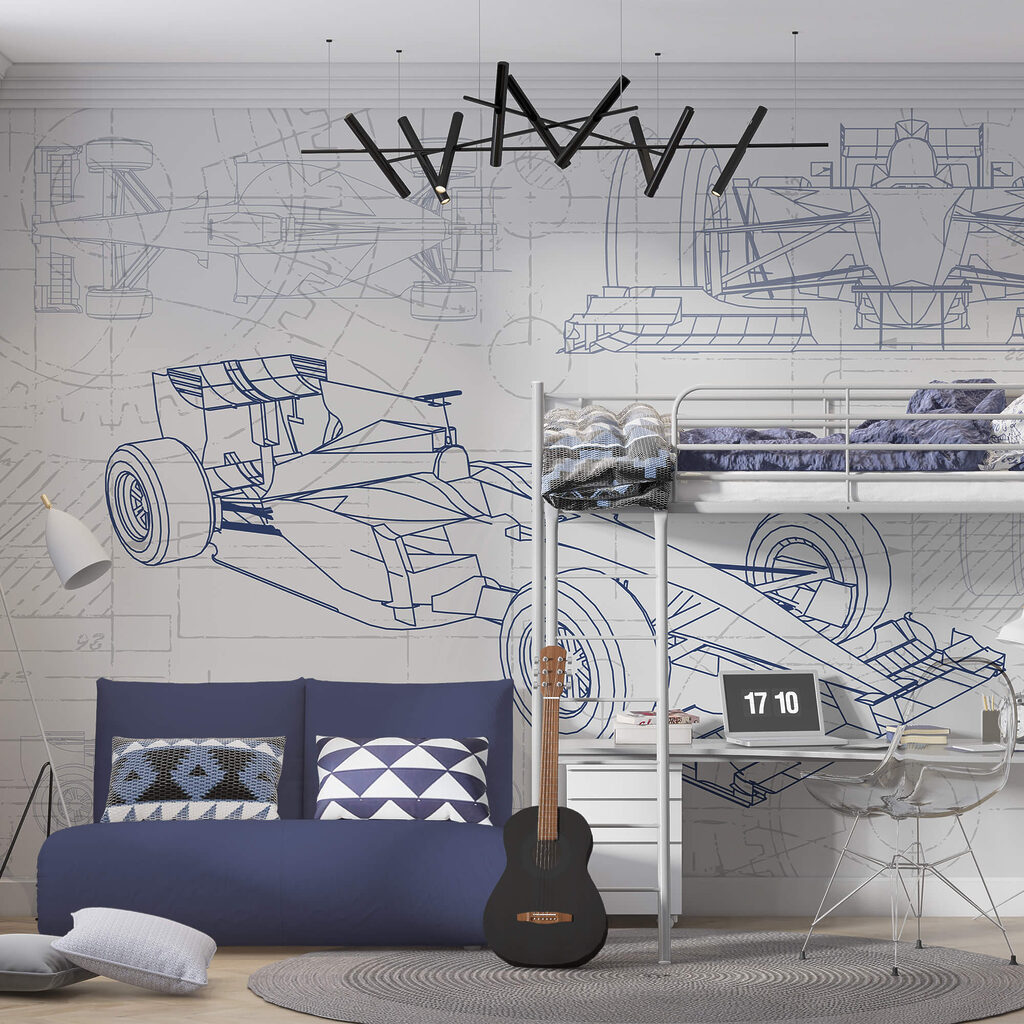 Schéma d'une voiture de course Schéma d'une voiture de course