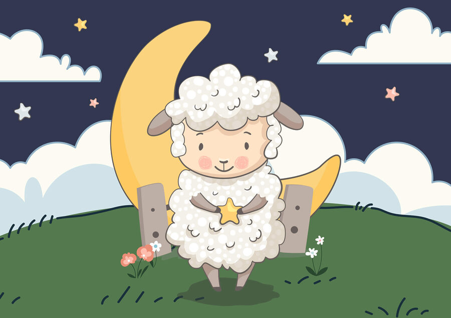Caricature d'un mouton tenant une étoile