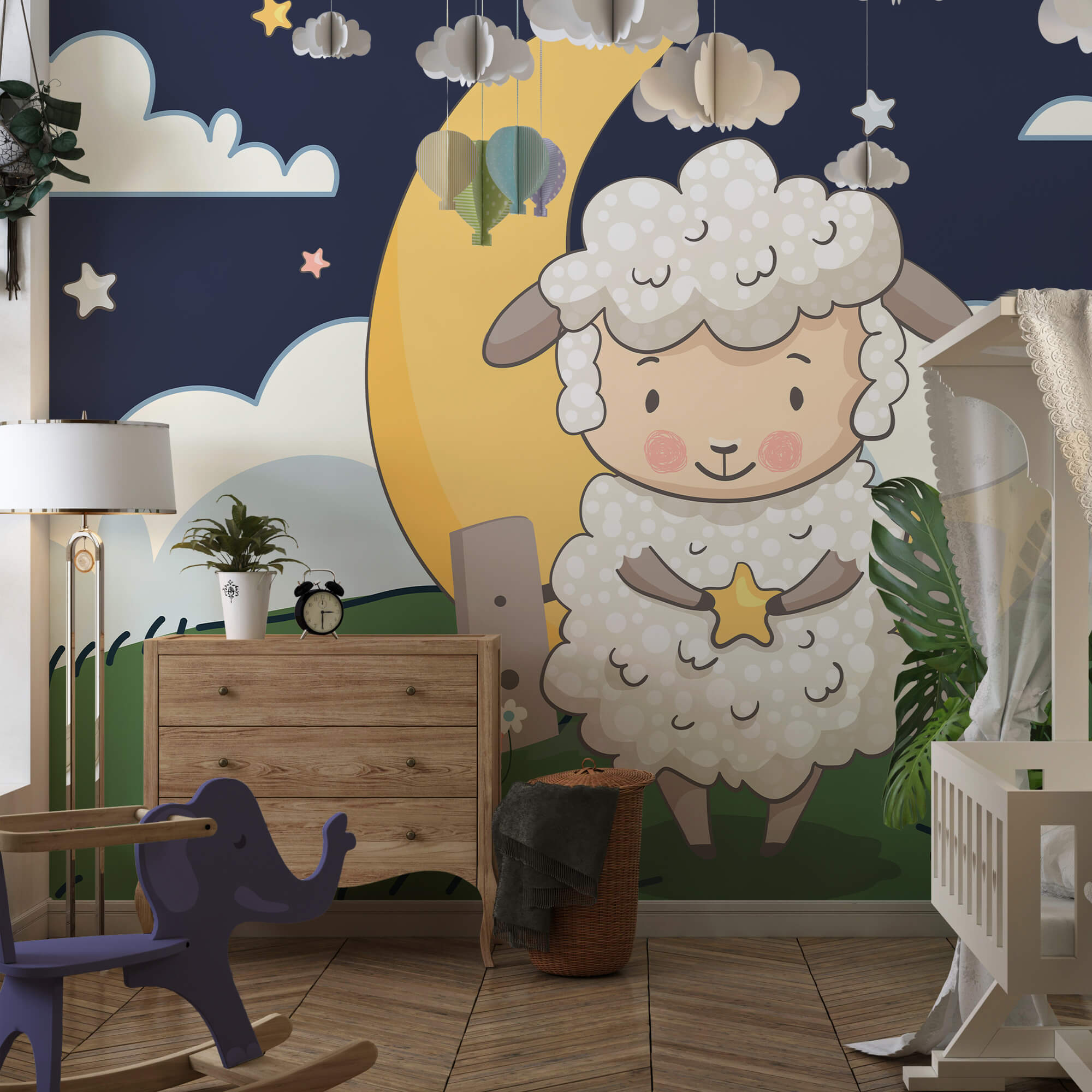 Caricature d'un mouton tenant une étoile