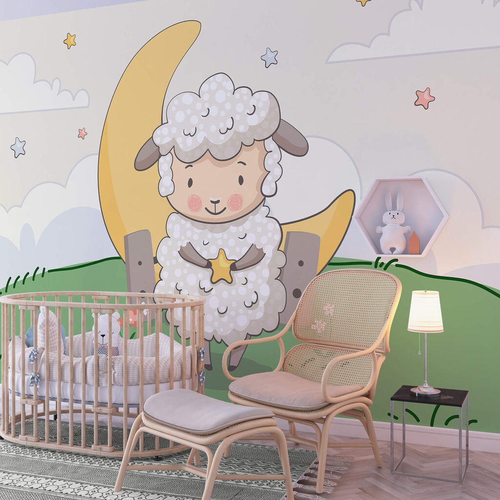 Caricature d'un mouton tenant une étoile