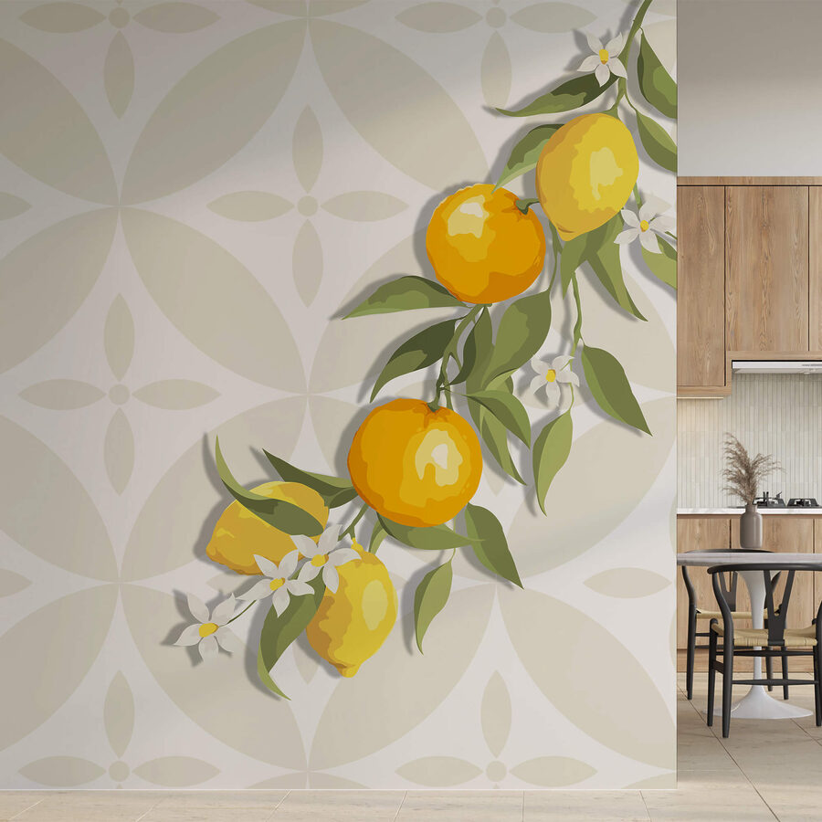Fruit jaune sur une branche