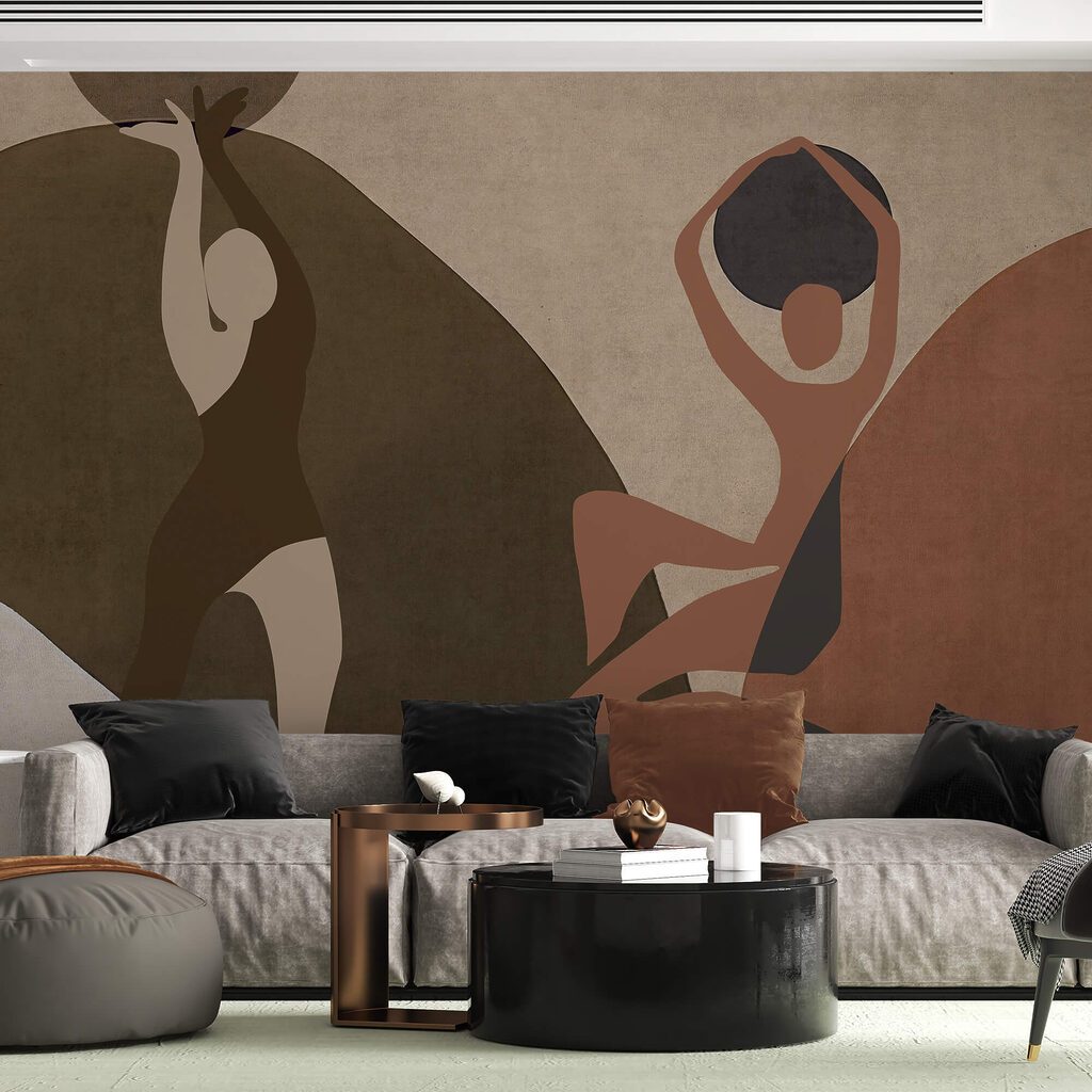 Peinture d'un couple de femmes