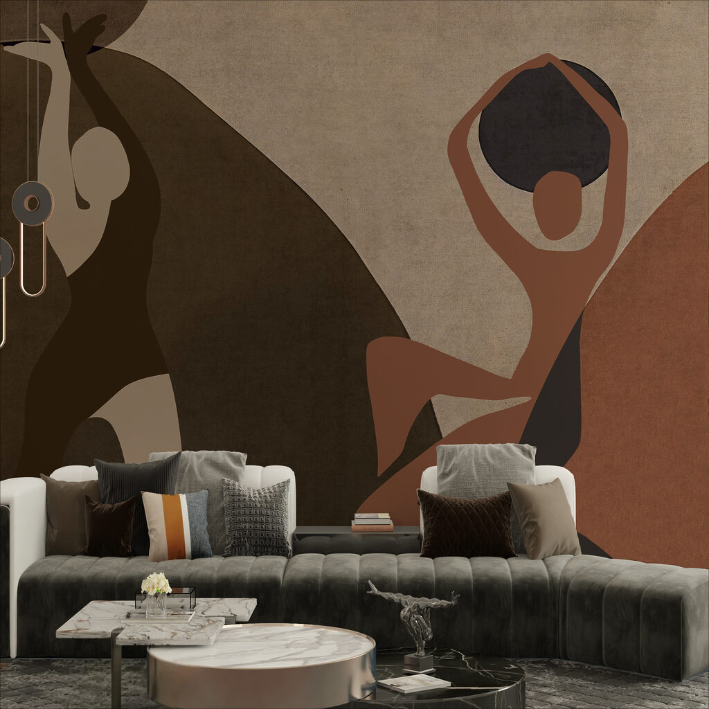 Peinture d'un couple de femmes