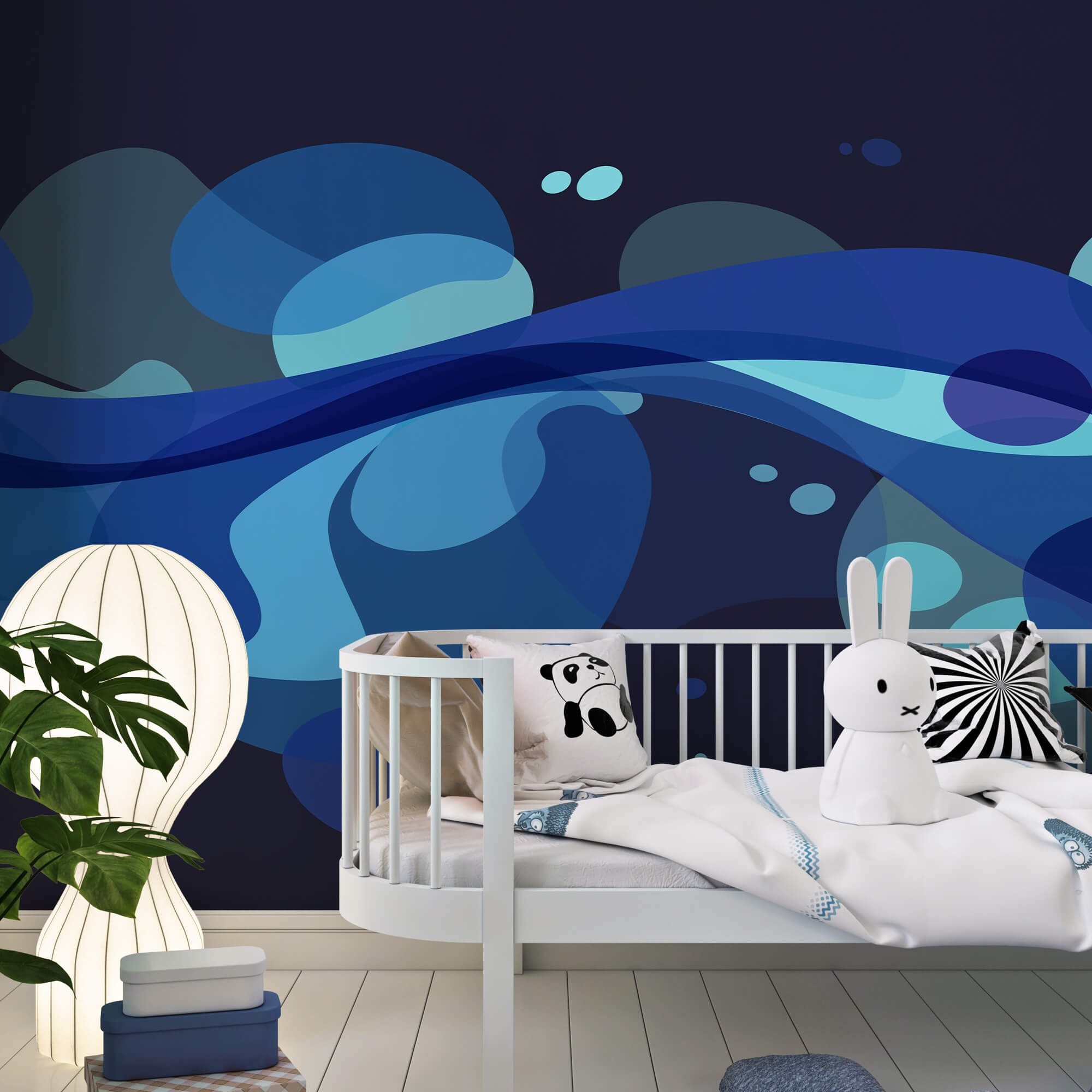 Motif tourbillonnant bleu et blanc Motif tourbillonnant bleu et blanc