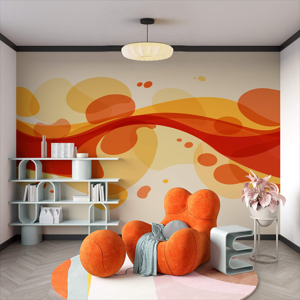 Tourbillons rouges et jaunes