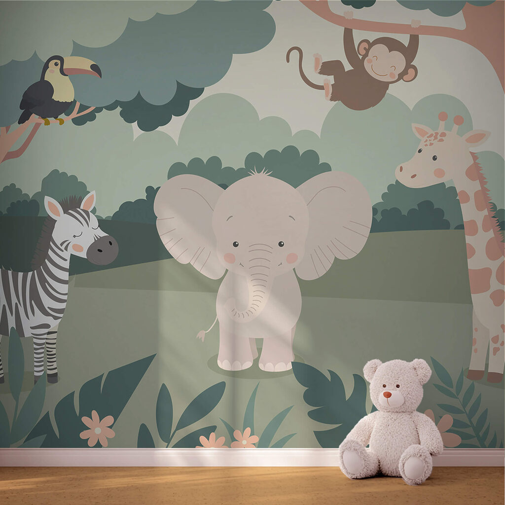 Caricature d'animaux dans une forêt Caricature d'animaux dans une forêt