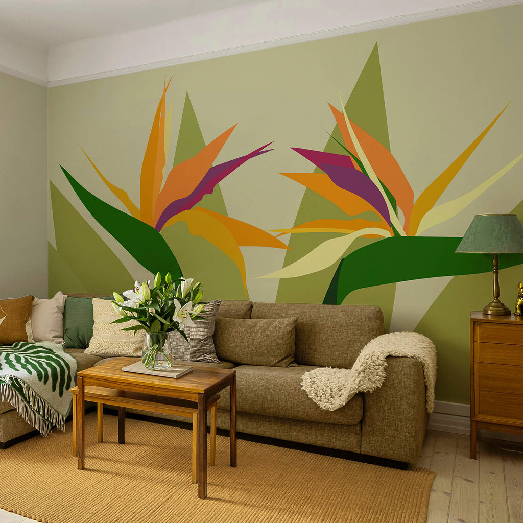 Fleurs colorées sur des tiges vertes Fleurs colorées sur des tiges vertes