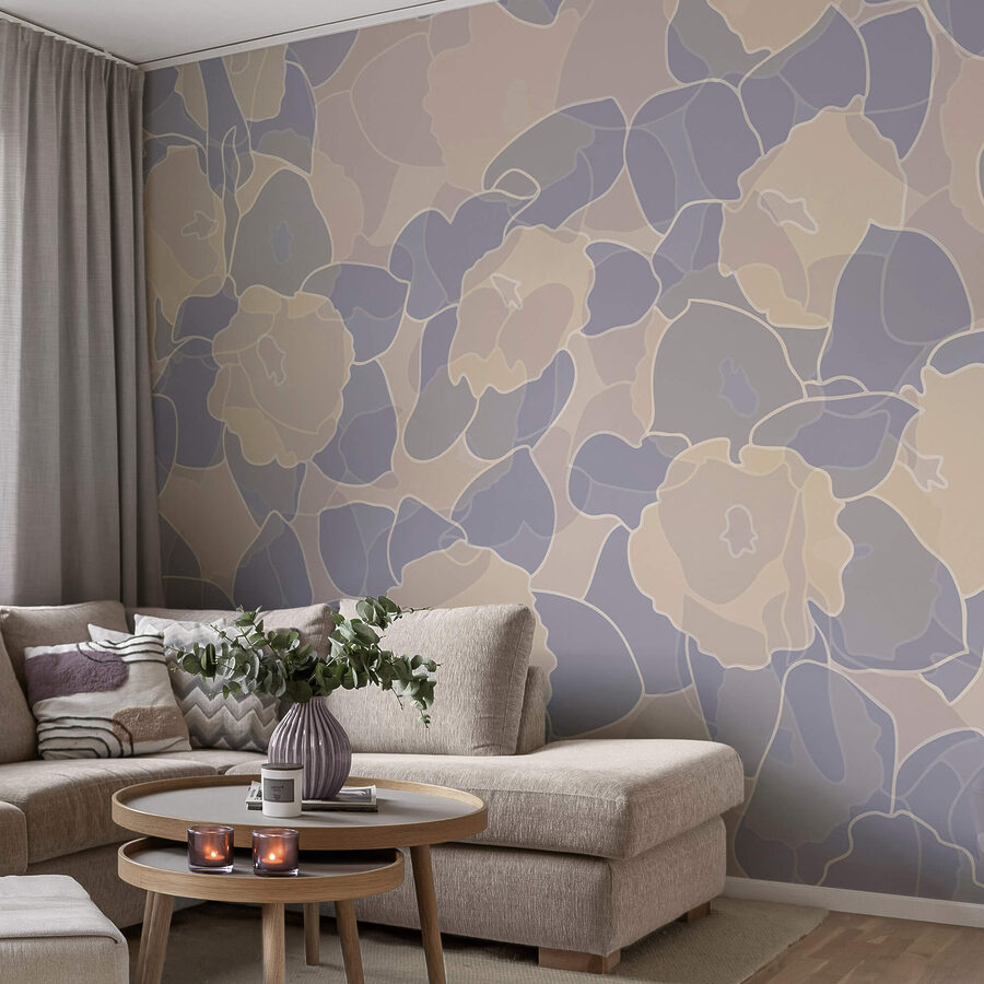 Motif de fleurs et de feuilles