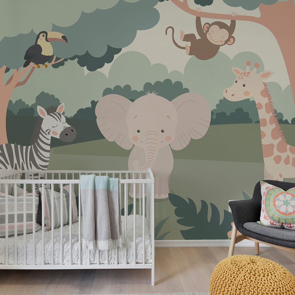 Caricature d'animaux dans une forêt Caricature d'animaux dans une forêt