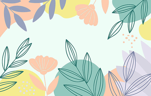 Motif floral coloré avec des feuilles Motif floral coloré avec des feuilles