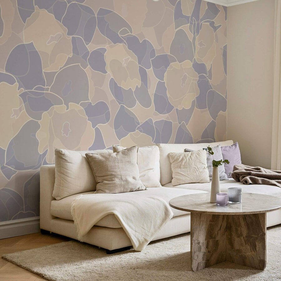 Motif de fleurs et de feuilles