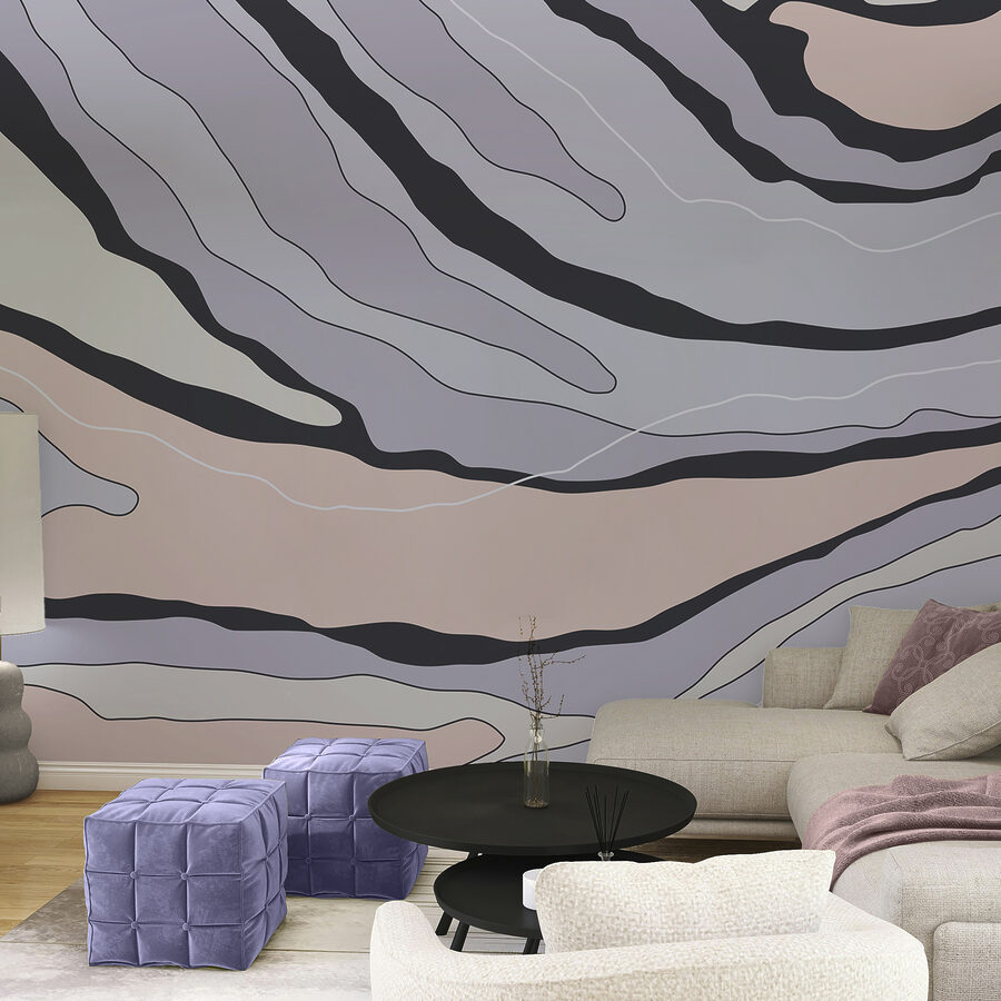 Lignes abstraites dans des couleurs douces