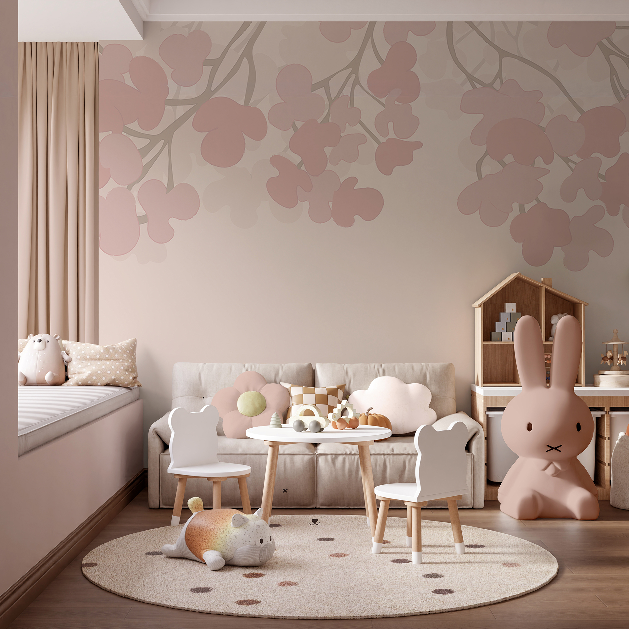 Fleurs roses sur fond blanc Fleurs roses sur fond blanc