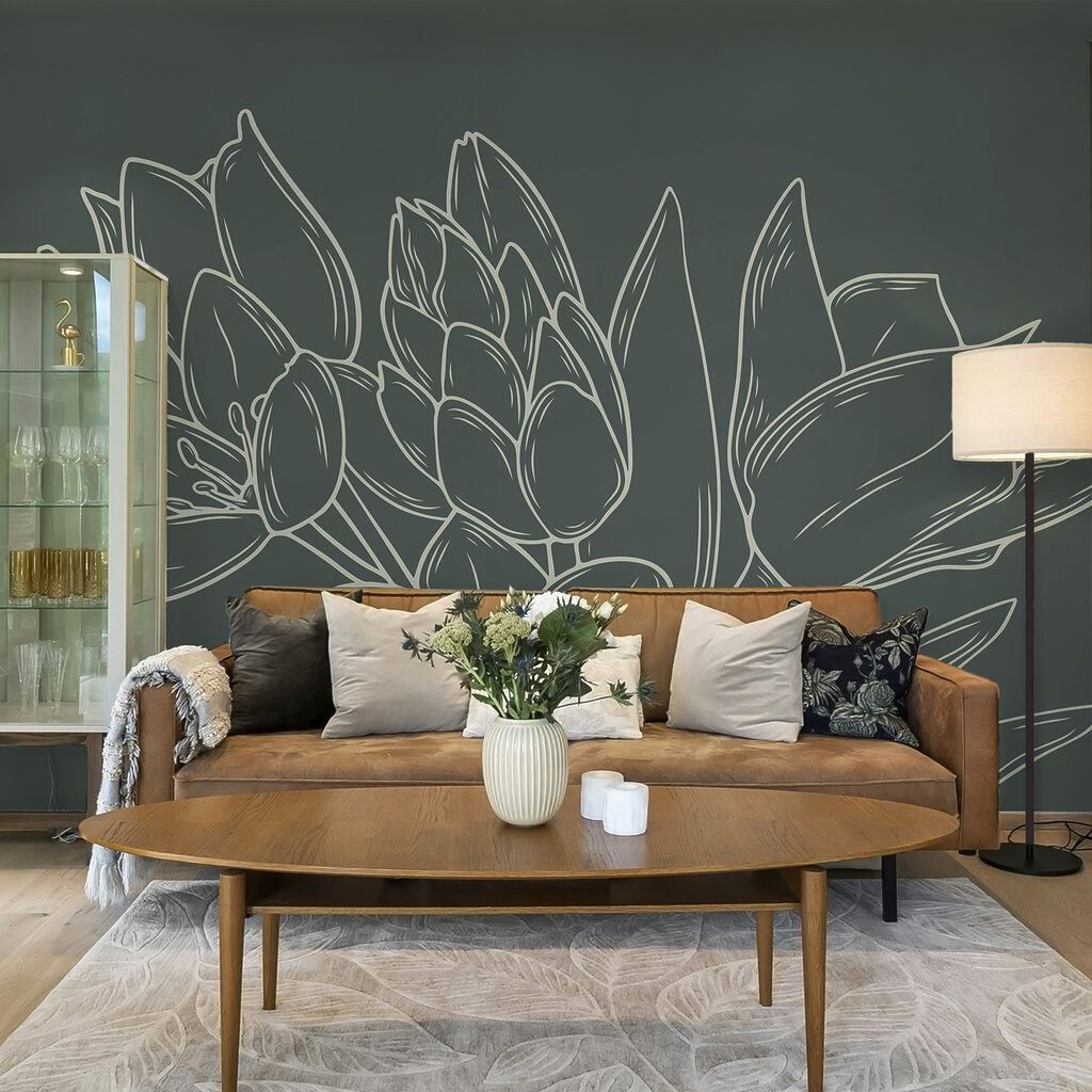 Dessin de fleurs sur une plante Dessin de fleurs sur une plante