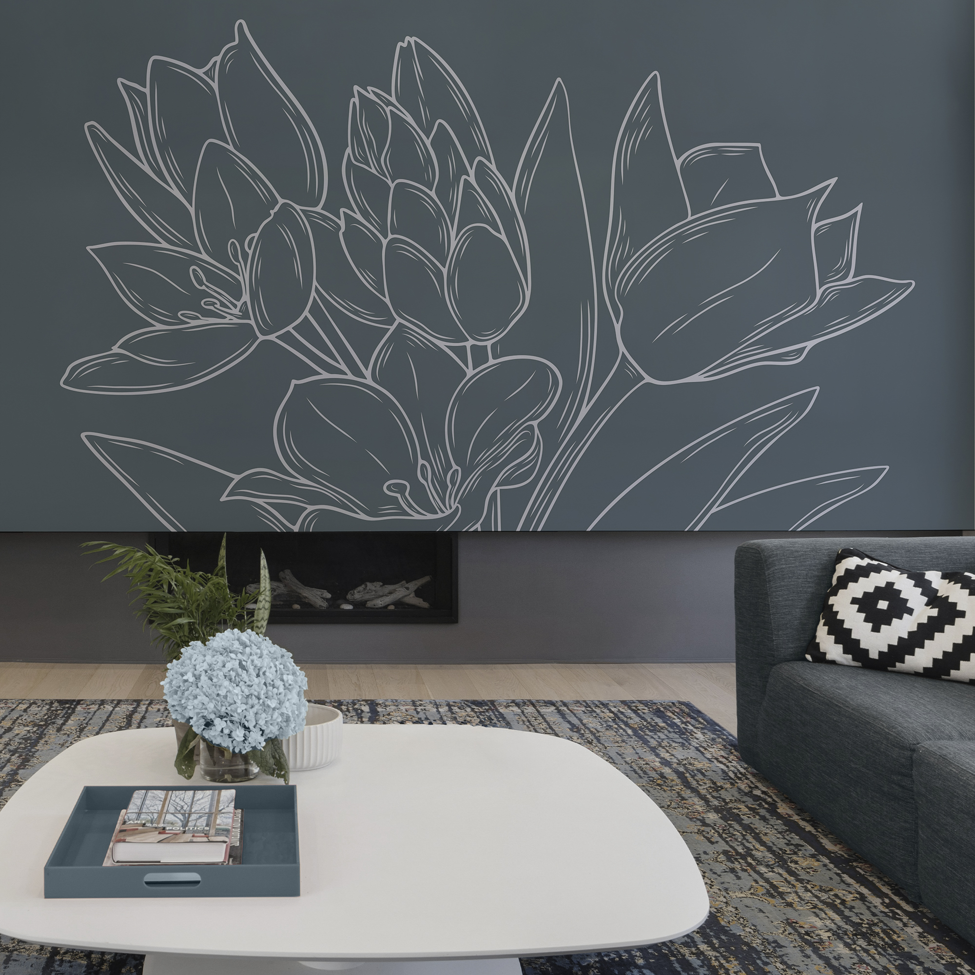 Fleurs délicates sur fond sombre Fleurs délicates sur fond sombre