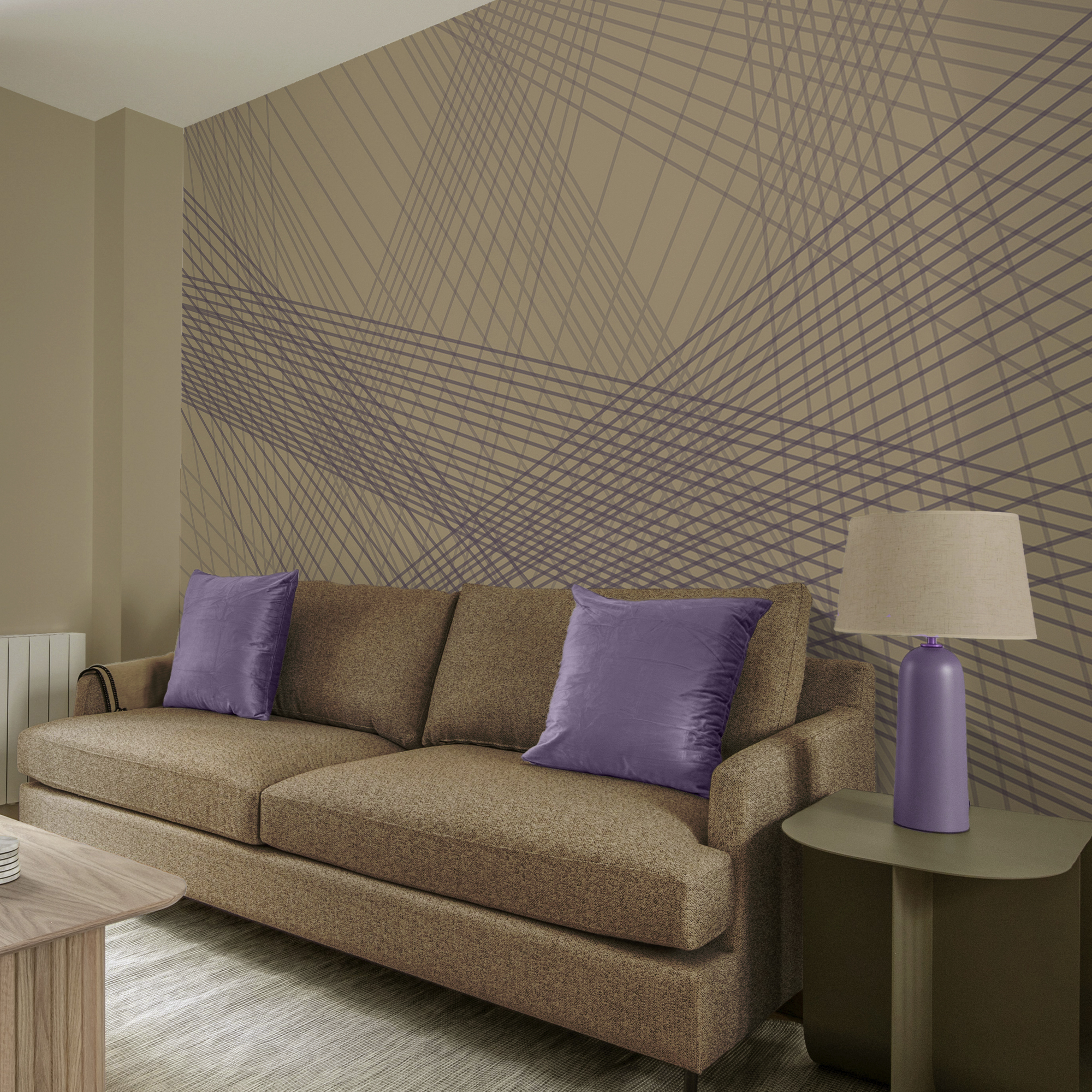 Lignes abstraites dans des couleurs apaisantes