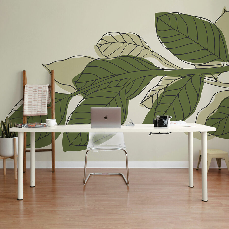 Plante à feuilles vertes avec lignes noires