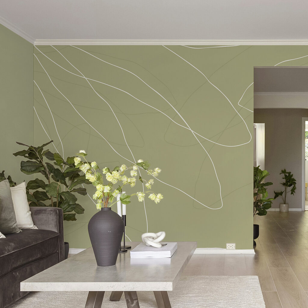 Fond vert avec lignes blanches