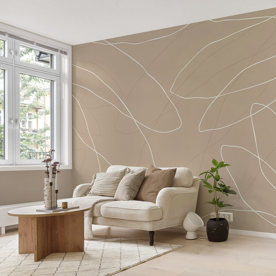 Fond brun et blanc avec des lignes