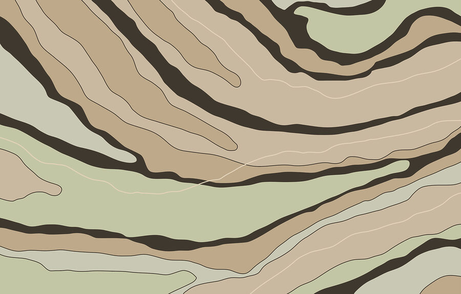 Lignes abstraites dans des tons chauds