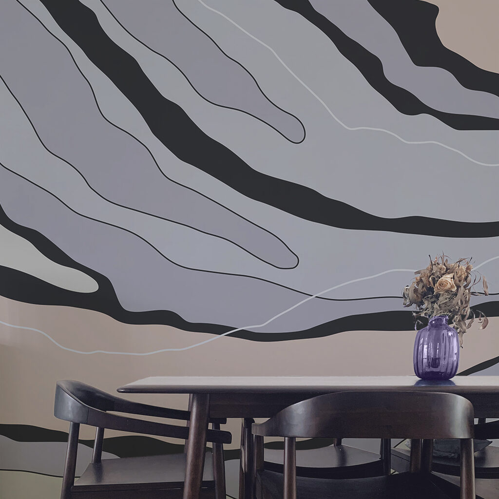 Lignes abstraites dans des couleurs douces