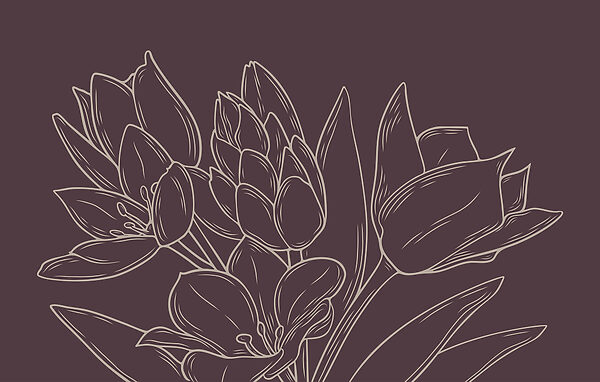 Fleurs délicates sur un fond riche Fleurs délicates sur un fond riche