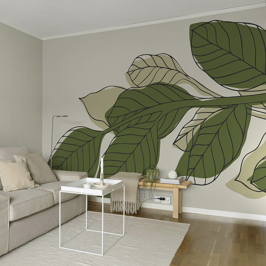 Plante à feuilles vertes avec lignes noires
