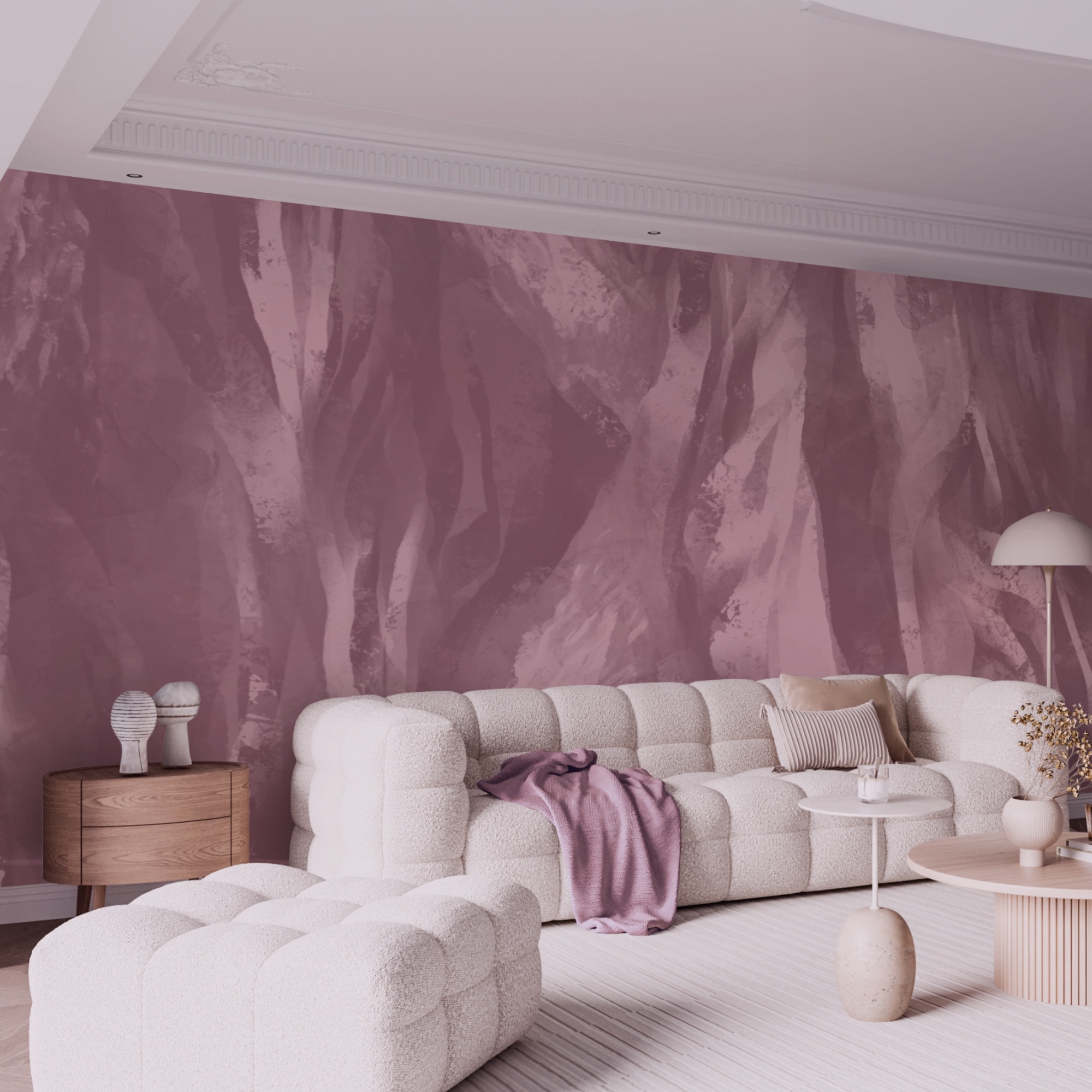 – ; Vagues roses douces au design créatif