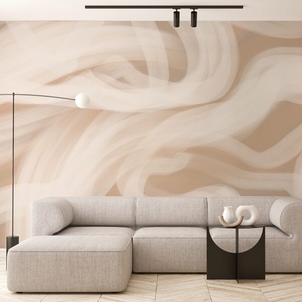 Tourbillons blancs sur fond beige Tourbillons blancs sur fond beige