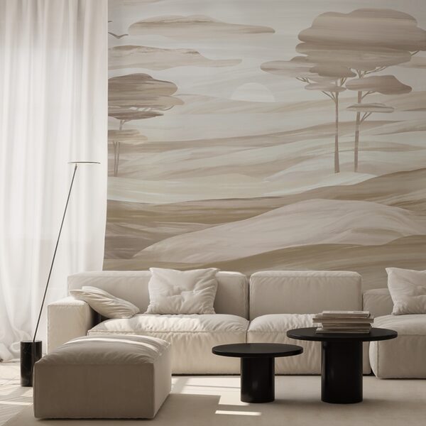 Paysage avec arbres et collines Paysage avec arbres et collines