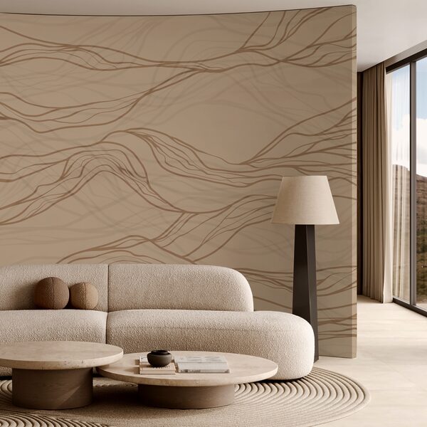 Lignes brunes sur fond beige Lignes brunes sur fond beige