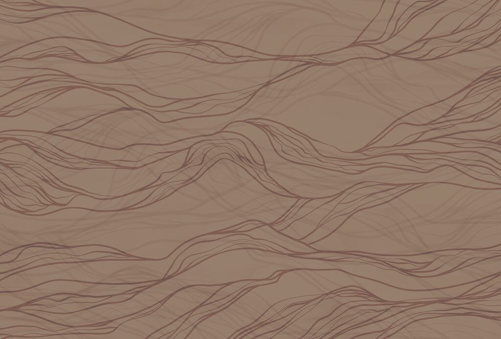 Lignes ondulées brunes sur une surface bronzée Lignes ondulées brunes sur une surface bronzée