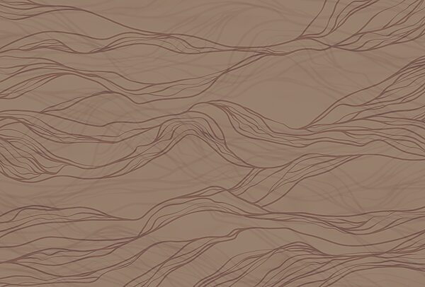 Lignes ondulées brunes sur une surface bronzée Lignes ondulées brunes sur une surface bronzée