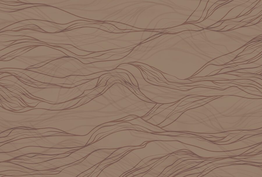 Lignes ondulées brunes sur une surface bronzée